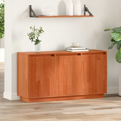 vidaXL - Dressoir - Bruin - Eiken - 111 - x - 34 - x - 60 - cm - Massief - grenenhout