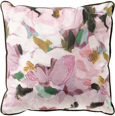 Dutch Decor Sierkussen rond Ø 40 cm velvet - KAJA - Muted Clay - roze