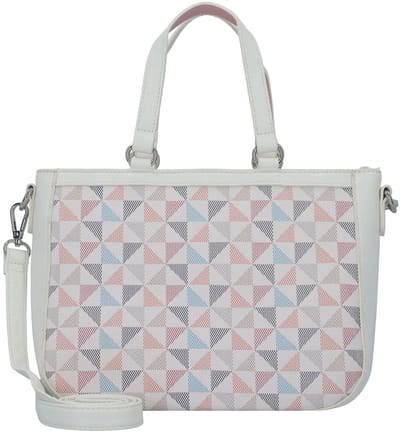 Gabor Schoudertas Meria Zip Shopper Printed Rose Wit