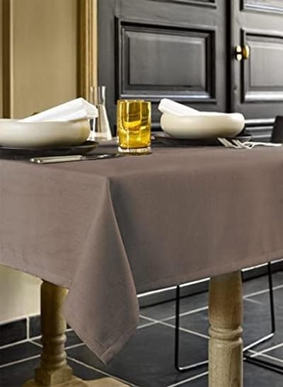 Tafellaken - Tafelkleed - Eettafel Dekken - Kleurecht Materiaal - 145x360 cm - Bruin