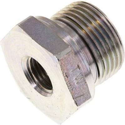 G 3/4'' x G 1/4'' M/F Verzinkt Stalen Neusstuk 400 Bar - Hydrauliek [2 Stuks]