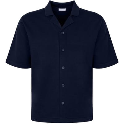 Seidensticker Knitted Hemd - Deep Navy - maat M