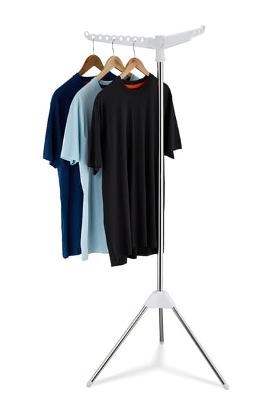 wasrek voor 27 kledinghangers - 3 draaibare houders - 150 cm - staand