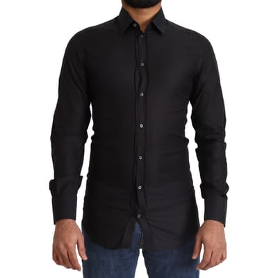 Dolce & Gabbana Black GOLD Katoenen Slanke Formele Mannenoverhemd