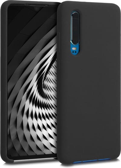 kwmobile telefoonhoesje geschikt voor Huawei P30 - Hoesje met siliconen coating - Smartphone case in zwart