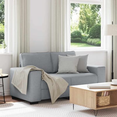 vidaXL - 2-zitsbank - 160x77x82 - cm - stof - lichtgrijs