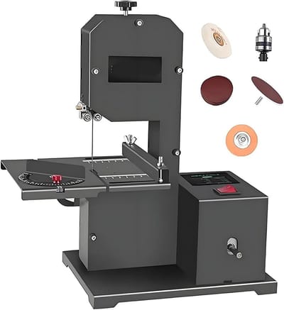 Elektrische Lintzaag - Houtbewerkingsmachine - Precisie Snijden - Kantelbaar Werkblad - 70mm Snijhoogte - Metaal