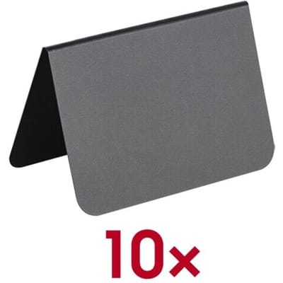 APS Tafelkaartjes 10-delig - PVC tafelbordjes met afgeronde hoeken - zwart