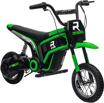 HOMCOM Elektrische kindermotor Kunststof, metaal 119L x 64B x 76,5H cm Groen