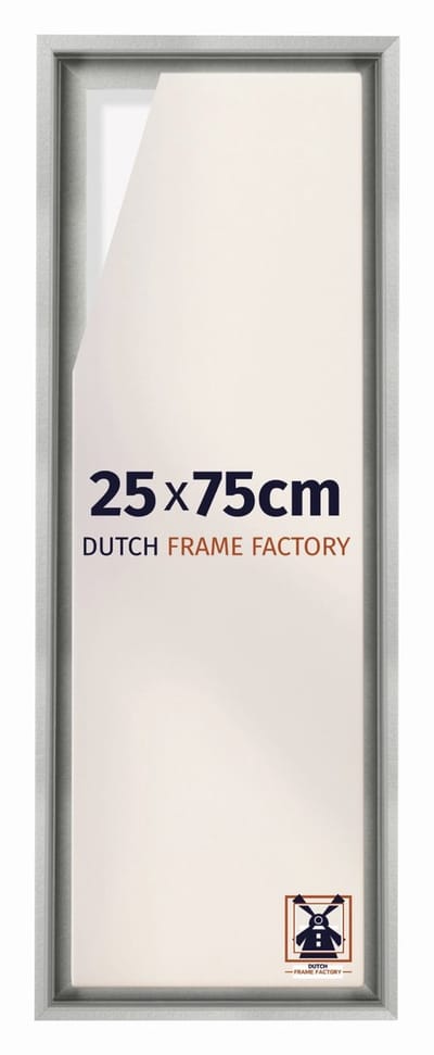 Baklijst 25x75 cm - Zilver Mat - Geschikt voor Canvasdoek - MDF Baklijst Lausanne