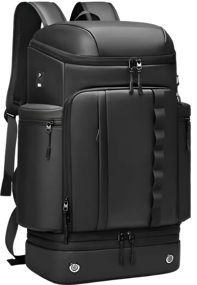 CarryQuest® - Reizen Wandelrugzak voor Mannen - 50L Capaciteit - Waterdicht Oxford-doek - Zwart