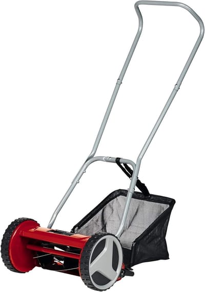 Handmaaier met Opvangbak – Stil en Milieuvriendelijk, 5 Stalen Messen, 30 cm Maaibreedte, 16L Grasopvangbak
