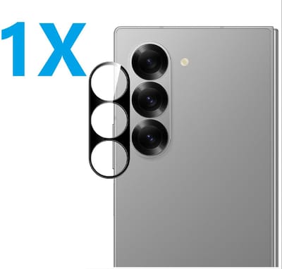 Camera lens Protector 1x Geschikt voor: Samsung Galaxy Z Fold 6 - screen protector - glas - bescherm je camera - beschermglas - Zwart
