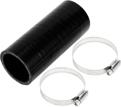 Dailygoods- Koelslang Zwart - Siliconenmateriaal - Binnendiameter 45 mm - Lengte 127 mm - Meerlaags Geweven - Temperatuurbestendig tot 300 °C - Siliconenslang