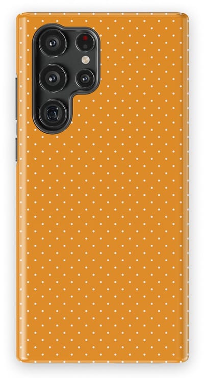Micro Dots Tough Hoesje Samsung Galaxy S22 Ultra | Geschikt Voor Mag | Stippen Motief Backcover Samsung Galaxy S22 Ultra Golden Glow