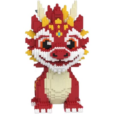 30CM Nieuwe Draak Bouwstenen Assemblage Speelgoed DIY Kleine Deeltjes Puzzel Ornamenten 3D Bureau Decoratie Jongens Meisjes Verjaardagscadeau
