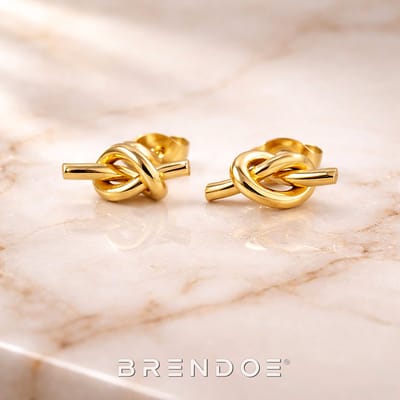Brendoe Oorknopjes Dames – Goudkleurige Knoop Oorbellen – RVS 304 – Minimalistische Stud Oorbellen
