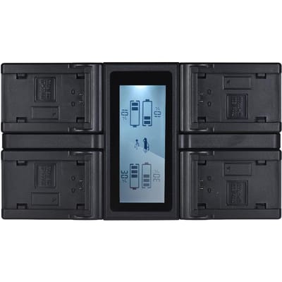 NP-FZ100 4-kanaals LCD digitale camera batterijlader voor Sony A7III A9 A7RIII NP-FZ100 UK