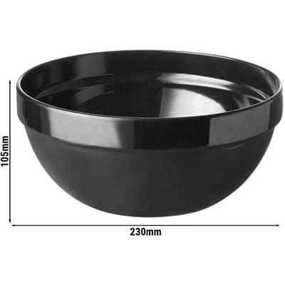 GGM Gastro (6 Stück) Schale - CASUAL MAXI - Melamin - 2,5 Liter - Ø 230mm - Schwarz