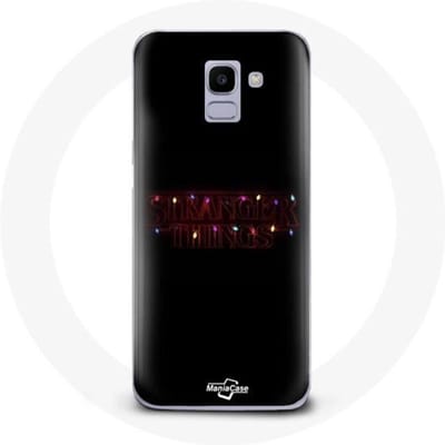Coque pour Samsung Galaxy A6 2018 Stranger Things Affiche Logo Joyeux noël