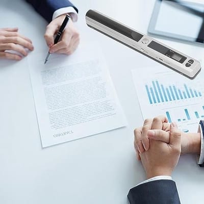 Draagbare A4 Scanner voor Documenten, Foto's en Bonnen - 900 DPI Resolutie, Ondersteunt JPEG en PDF, Snel Scannen voor Diverse Toepassingen