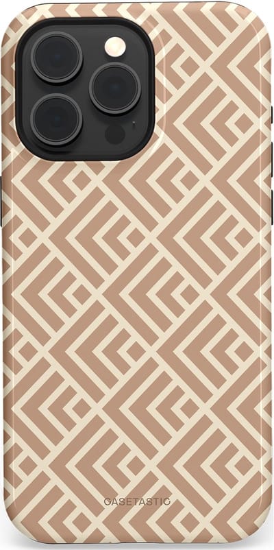Casetastic Hoesje Geschikt voor Apple iPhone 15 Pro Max Magsafe - Stijlvolle Beschermende Duo-layer Case - Abstract Zand Kunst
