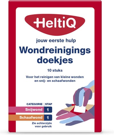 HeltiQ Wondreiniging Doekjes 10 stuks - EHBO desinfectie