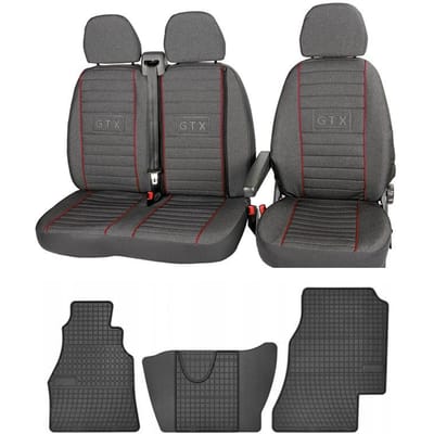 FROGUM Volkswagen LT - Automaat Set Stoelhoezen en Matten - Perfecte Pasvorm - Versterkt & Geurloos - Eenvoudige Montage