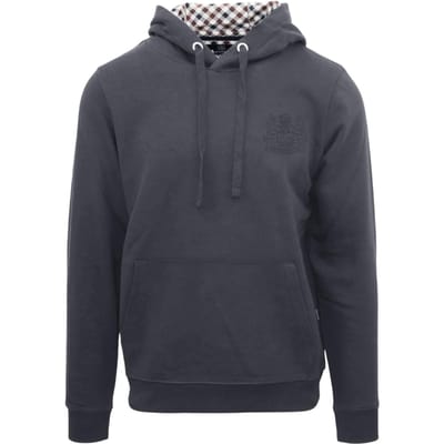 Aquascutum Herenlogo Hoodie (Antraciet)