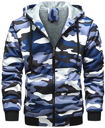 Heren Hoodie met Rits - Fleece Gevoerd, Warm en Comfortabel Oversized Sweatshirt