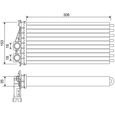Kachelradiateur, interieurverwarming VALEO 811566