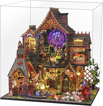 Miniatuur Huis - Poppenhuis Model - Hobby Project - Compleet met Meubels - 32 cm Breed - Houtkleurig