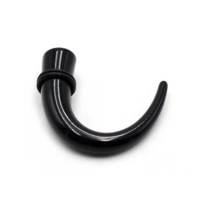 Taper acryl C-shaped 2 mm - zwart - LMPiercings