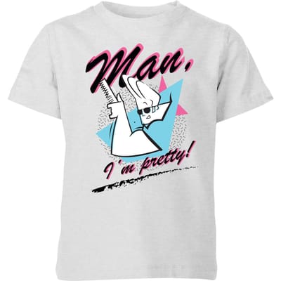 Cartoon Network Spin-Off Johnny Bravo Man I'm Pretty kinder t-shirt - Grijs - 98/104 (3-4 jaar)