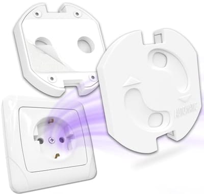 Socket Bescherming met Draaimechanisme – Kinderveiligheid voor Stopcontacten – Bescherming voor Baby's en Kinderen – Wit