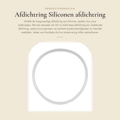 Dailygoods- Afdichtring - Transparante Siliconen - Diameter 22/24/26/32 cm - Hoge Temperatuurbestendigheid - Voedselveilig - Efficiënte Afdichting - Siliconenring