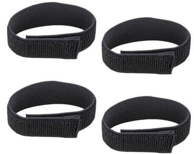 Fietsklemmen voor wandelen, kamperen, waadbroek, vissen en militaire uniformen - 2 paar zwart