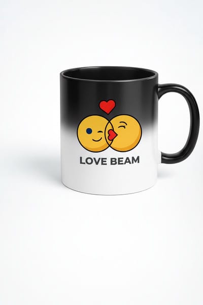 Love Beam Magische Mok met Kus Emoticons | Warmtegevoelige Koffiemok Cadeau