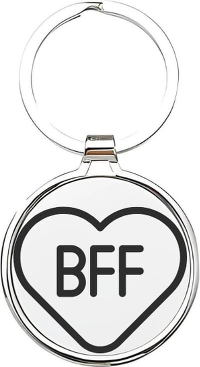 Akyol - bff Sleutelhanger - Vriend - beste vrienden - vrienden - vriendschap - bff's - beste vriend - friend - friendship - cadeau voor vrienden - cadeau voor je beste vriend - vriendin - vriendinnen - cadeau voor je beste vriendin - - 4 x 7,5 CM