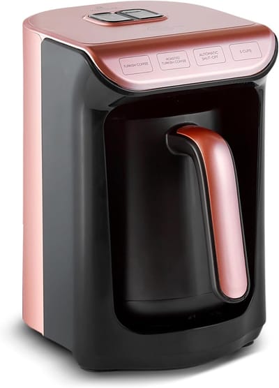 Turks Koffiezetapparaat - Koffie Maakapparaat - Authentiek Koffie Zetten - Automatische Temperatuurregeling - 5 Kopjes - Roségoud
