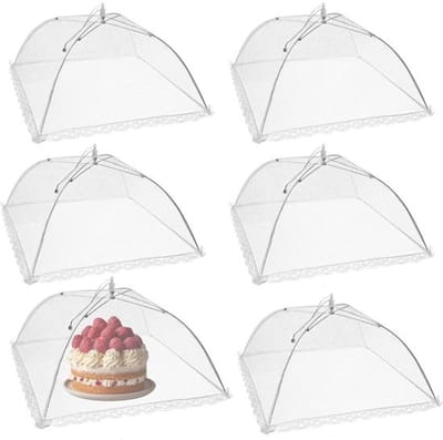 Voedselhoes 6 Stuks - Opvouwbare Paraplu - Herbruikbare Tent - Bescherming Tegen Insecten - Ademend Vermogen - Geschikt Voor Feesten/Picknicks - Voedeltent