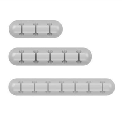 Kabel Organiser set - Rubber Kabel Organiser GRIJS -  kabelgoot bureau - Kabelklem - Kabelhouder - Kabelgoot - Kabel management - Zelfklevende kabelclips - Houder - Kabel management