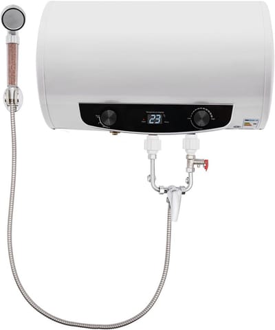 Elektrische Boiler 50 Liter 2000 W | Wandmontage Warmwaterboiler | Roestvrij Staal IPX4 Waterdicht | Instelbare Temperatuur 25-75°C