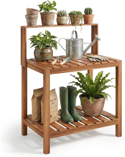 CLVP® Tuinwerktafel - Buitenwerkbank - Tuinwerkbank - Bruin