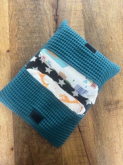 Luieretui Petrolblauw Sterren | Luieretui | Baby | Luier | Handmade |