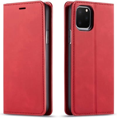 Geschikt voor Apple iPhone 12 Pro Max Bookcase | Rood | Pasjeshouder | Portemonnee hoesje