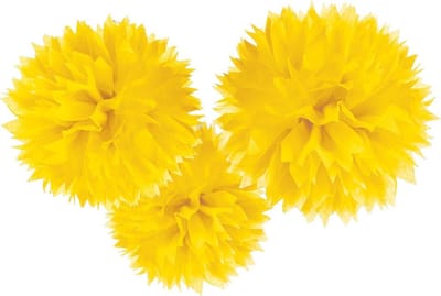 Amscan Pompoms Feestdecoratie 40,6 Cm 3 Stuks Geel