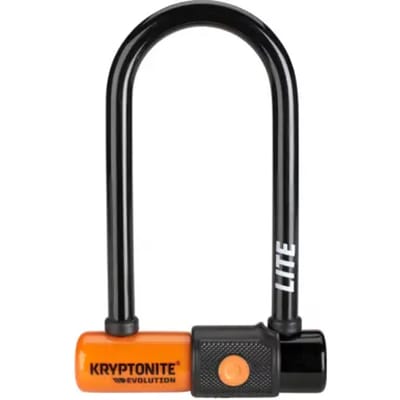 Kryptonite Evolution Lite Mini-6 Beugelslot Fiets – ART-2 – Slot voor (Elektrische) Fietsen – Lichtgewicht – 7x15,2 cm – Oranje