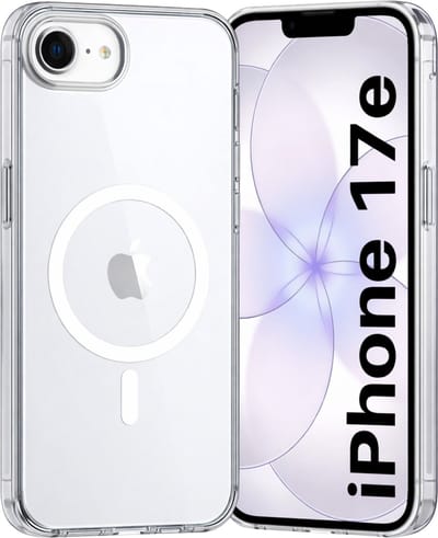 iPhone 17e Hoesje backcover Shockproof siliconen Transparant met geïntegreerde magnetische cirkel