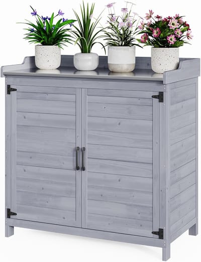 Tuinwerktafel - Tuinwerkbank voor Buiten - Plantentafel - Oppottafel met Werkblad - Tuinoplossing
